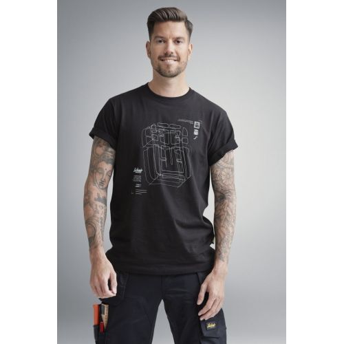2522 Pack de 2 camisetas Negro/Blanco